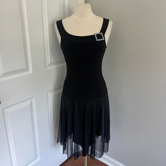 Lipstick Dresses & Skirts - Y2K BLACK LIPSTICK FLAPPER MIDI DRESS